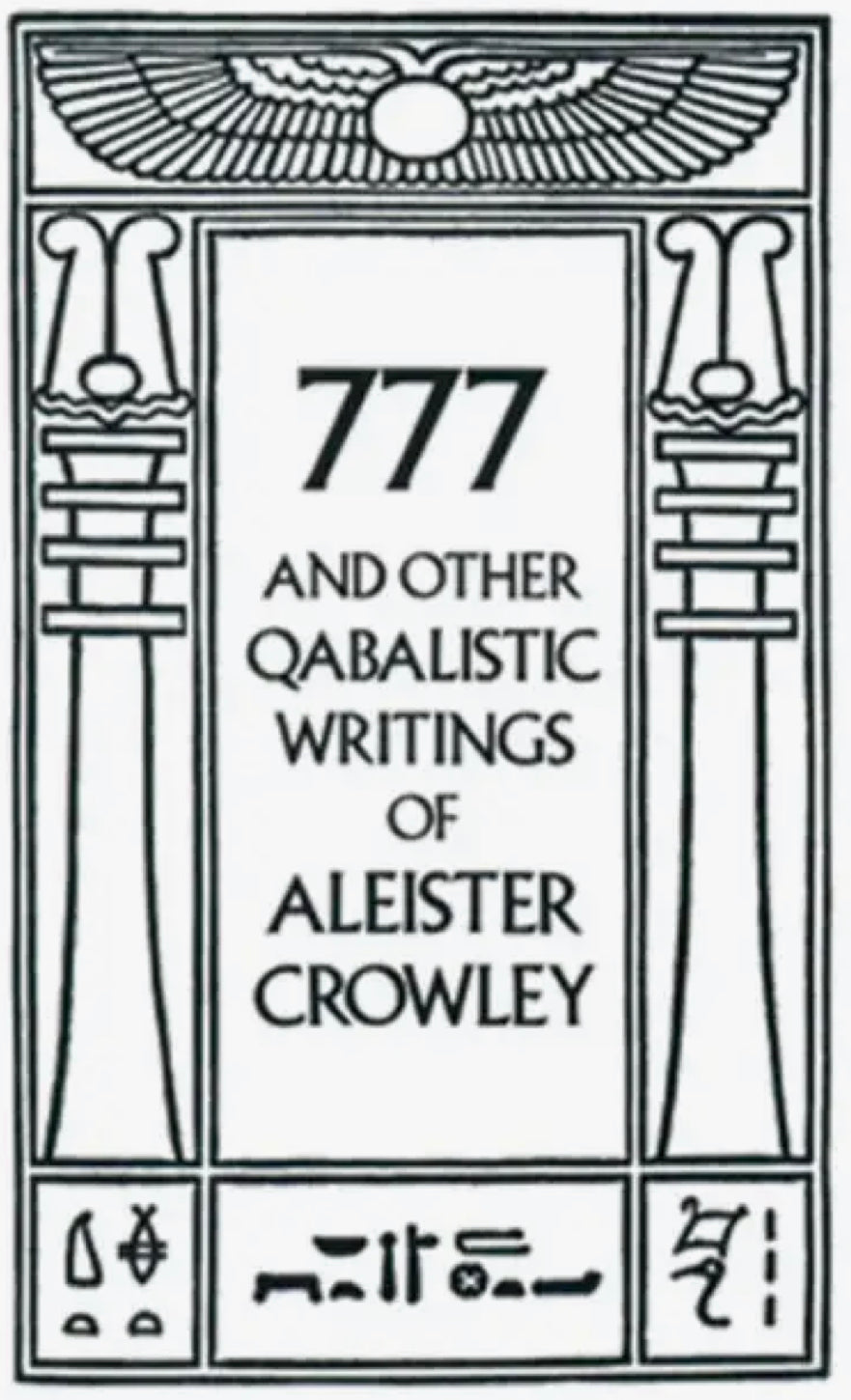 777 & other qabalistic writings of aleister crowley