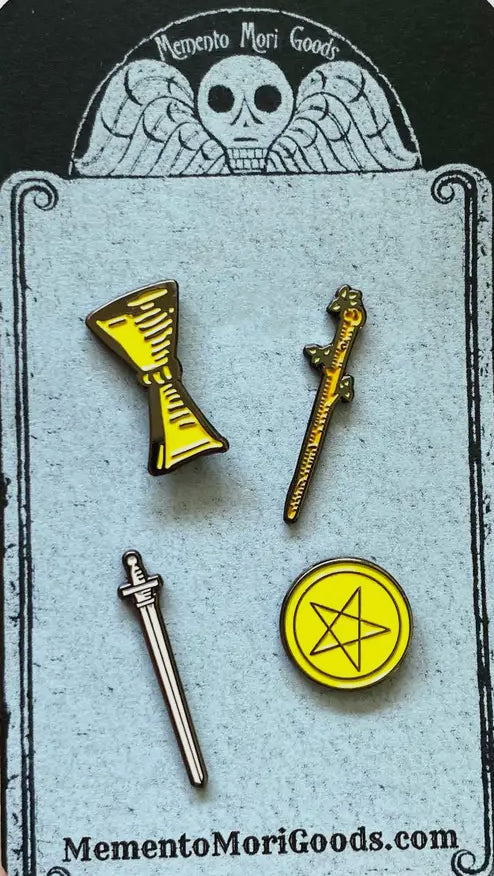 the suites tarot pin set