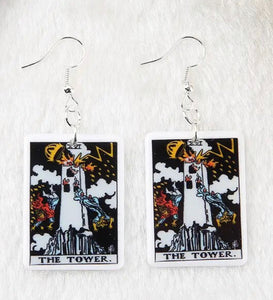 tarot card earrings
