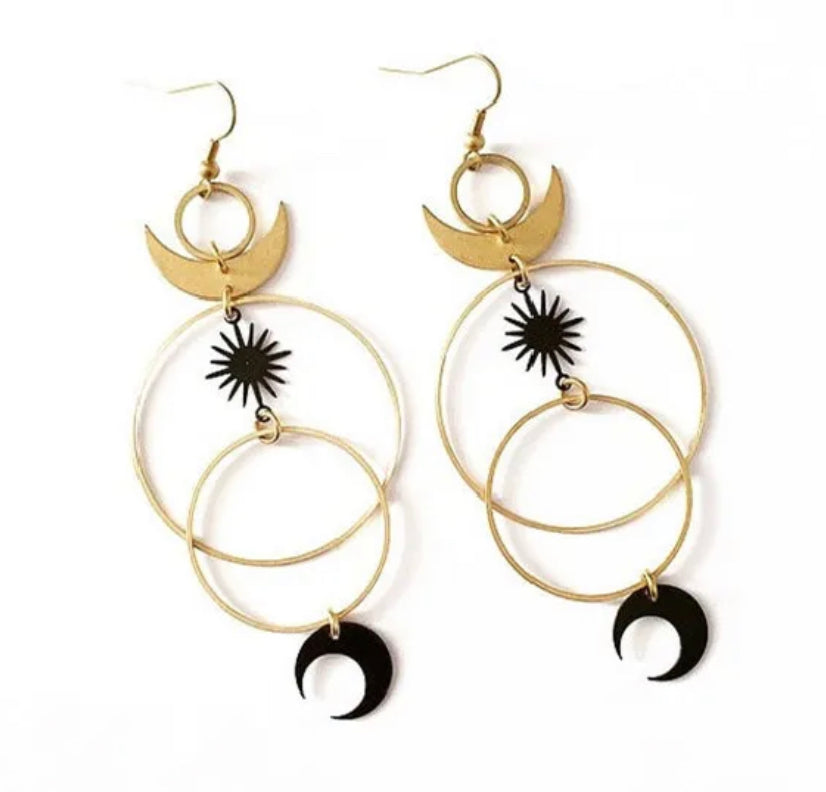 sun and moon earrings