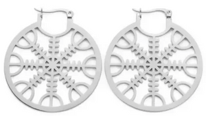 vegvisir nordic compass earrings