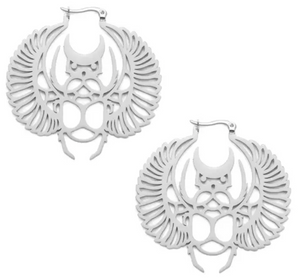 bat scarab earrings
